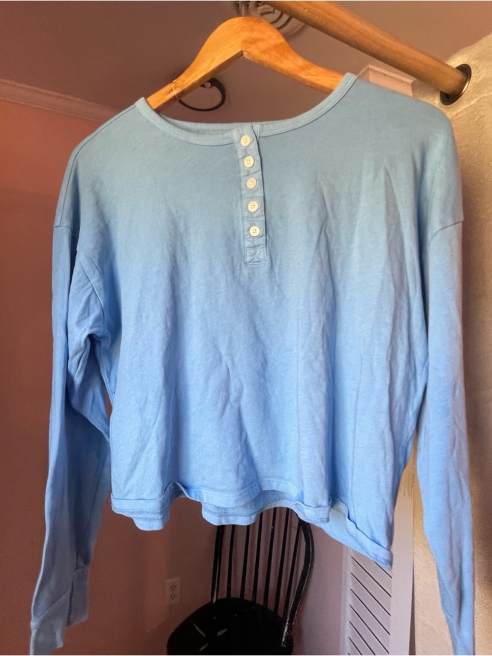 aerie Light Blue Crewneck Top